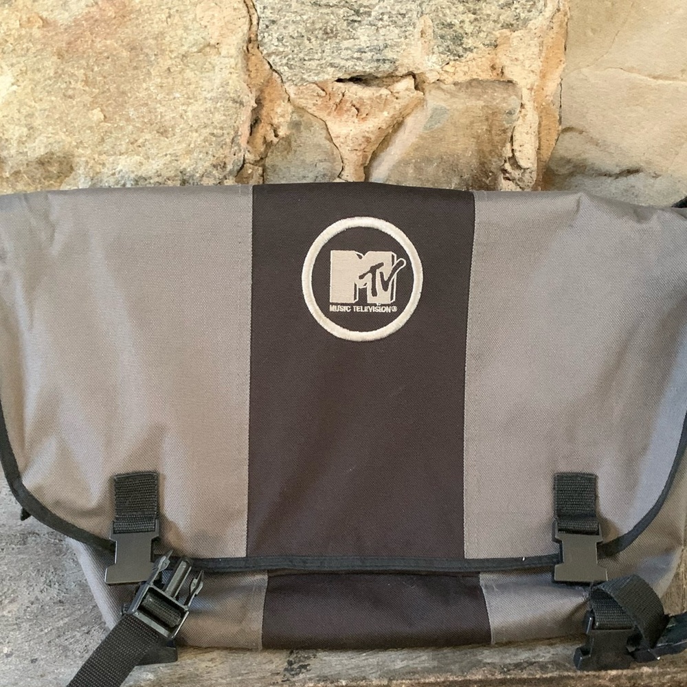 MTV logo messenger bag